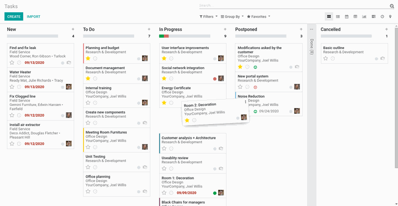 Odoo Project Management System