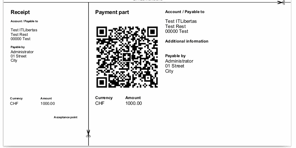 QR-код в счетах Odoo клиента